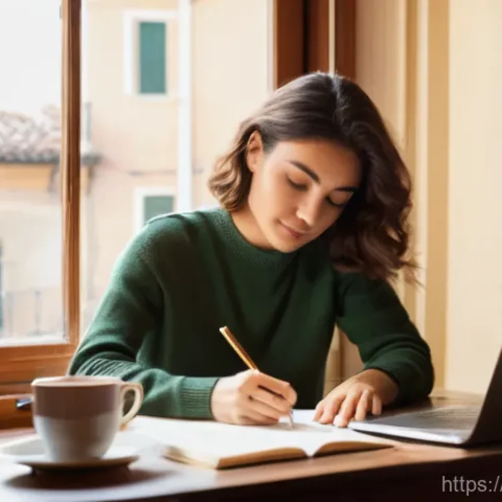 CPA 합격생 인터뷰 - **Prompt 1: Focused Study and Inner Strength**
    "A determined young Italian woman in her late 20s...