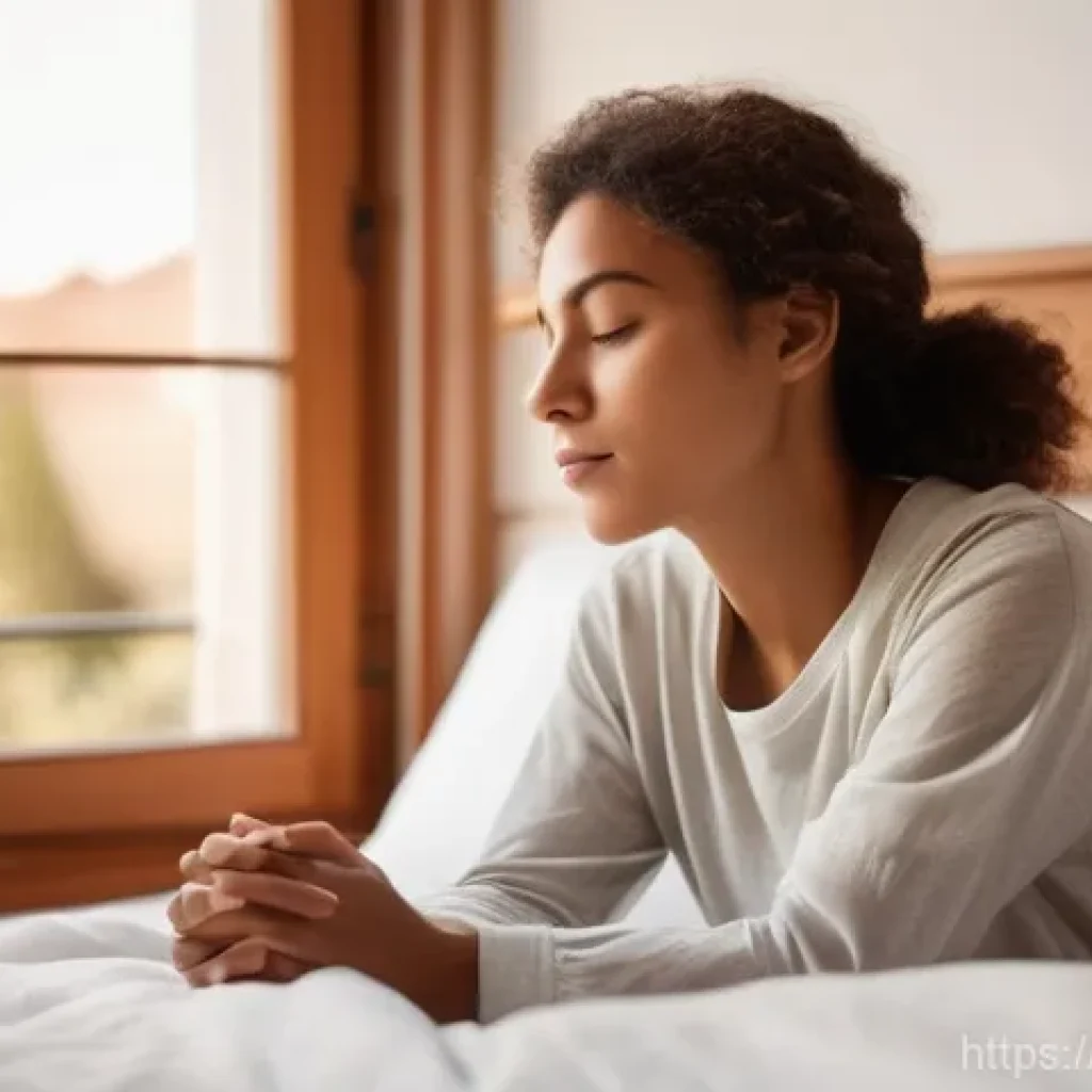 공인회계사 시험일 아침 루틴 - **Prompt:** A young adult, gender neutral, in their late 20s, is gently stretching in a sun-drenched...