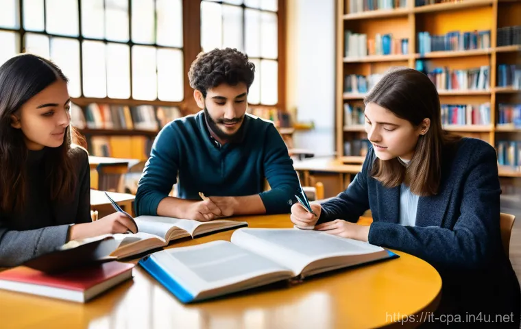 CPA 시험 준비 예산 관리 - **Prompt:** A diverse group of 3-4 Italian university students, casually and modestly dressed in con...