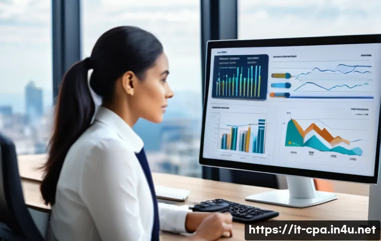 CPA로서의 기업 감사 사례 분석 - A modern corporate office scene showing a professional Certified Public Accountant (CPA) conducting ...