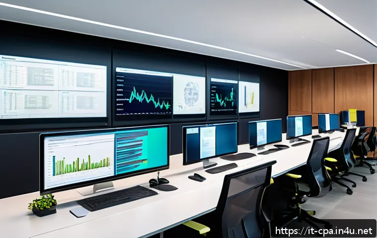 공인회계사와 신기술 적용 사례 - A modern Italian accounting office scene with professionals using blockchain-integrated software on ...